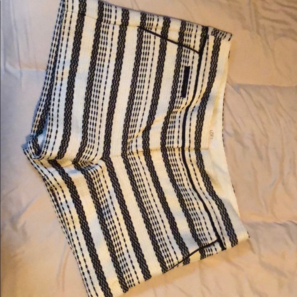 Loft black and white dress short.